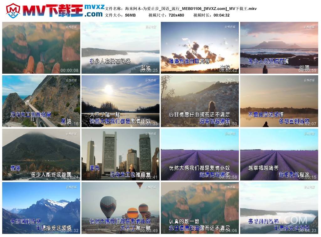 海来阿木-为爱止步_国语_流行_MEB01106